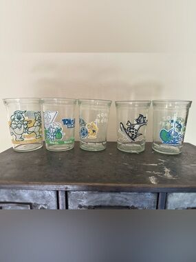 Vintage Tom & Jerry Welch’s jelly jar glasses set of (5)